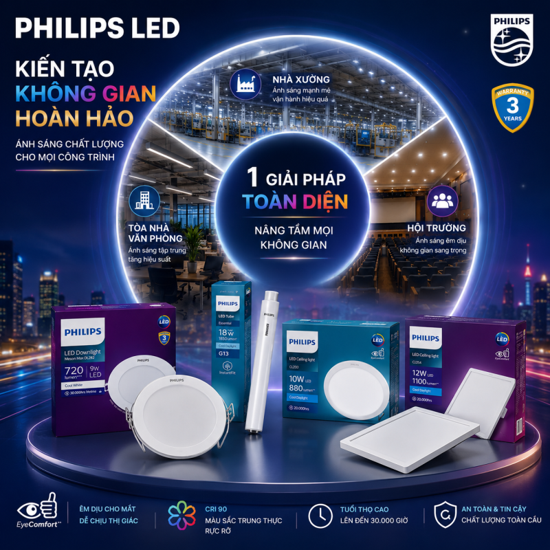 HỆ SINH THÁI CHIẾU SÁNG PHILIPS TẠI SMART BUILD: TỪ ĐÈN CHIẾU SÁNG DÂN DỤNG ĐẾN SMART LIGHTING